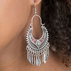 Walk On The Wildside - Red Earrings